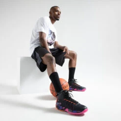 Basketbalschoenen Shield 500 -Schoenen Verkoop basketbalschoenen voor herendames ss500 zwart paars 7