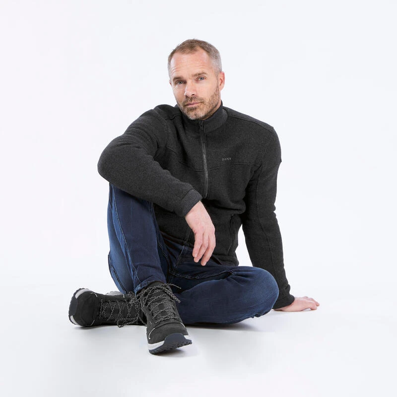 Quechua Halfhoge Warme Waterdichte Leren Wandelschoenen Voor Heren SH500 8 Quechua Halfhoge Warme Waterdichte Leren Wandelschoenen Voor Heren SH500 - Afbeelding 6