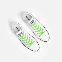 Platte Elastische Veters No-Tie Neon Green -Schoenen Verkoop platte elastische veters no tie neon green 3