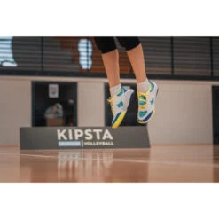 Volleybalschoenen VS100 Comfort Met Veters -Schoenen Verkoop volleybalschoenen vs100 comfort met veters witblauwgroen 6